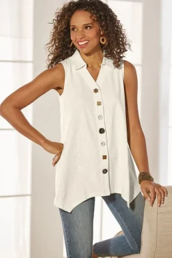 Soft Surroundings Tops|Danielle Button Tank
