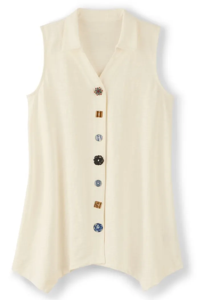 Soft Surroundings Tops|Danielle Button Tank