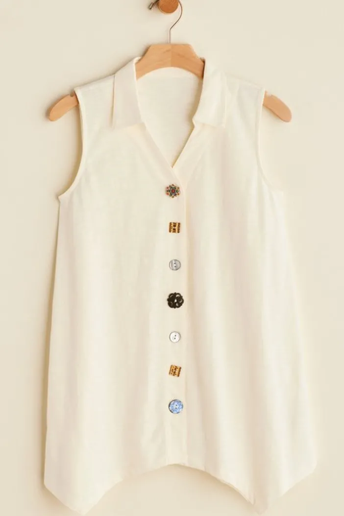 Soft Surroundings Tops|Danielle Button Tank