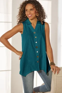 Soft Surroundings Tops|Danielle Button Tank