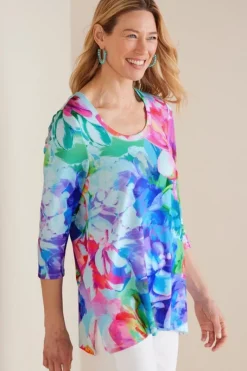 Soft Surroundings Tops|Darcy Tunic PinkSpringFloral