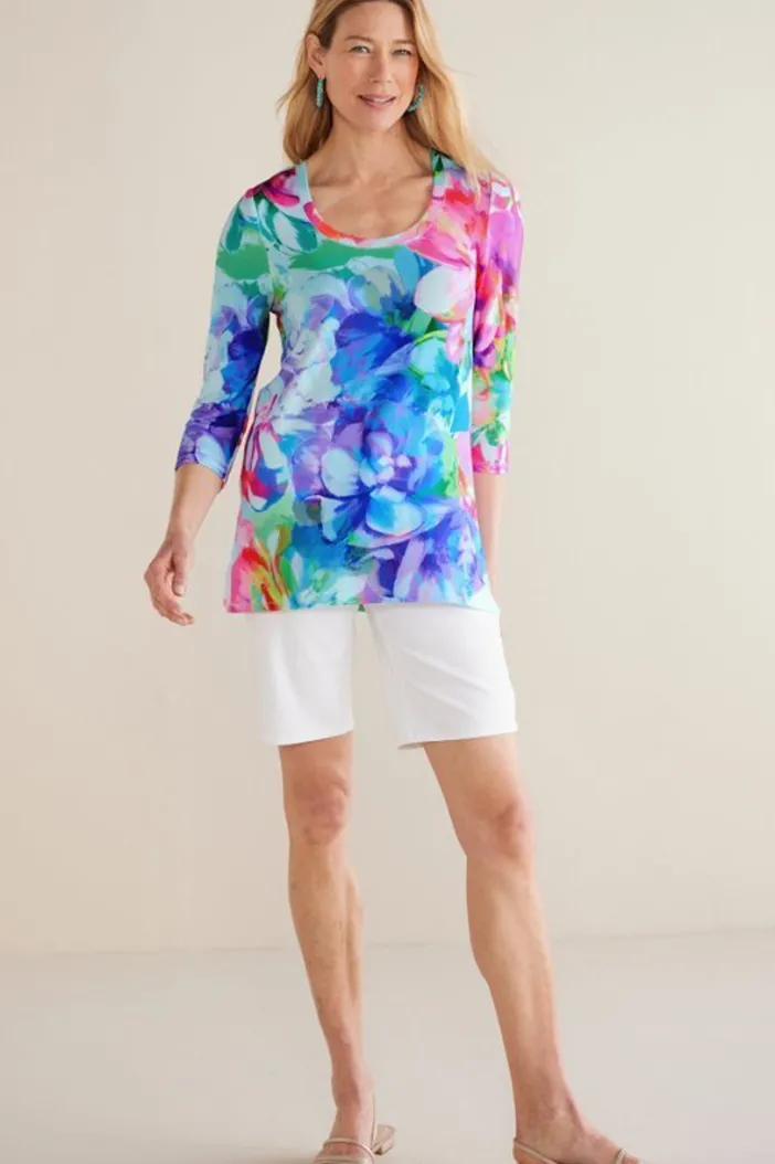 Soft Surroundings Tops|Darcy Tunic PinkSpringFloral