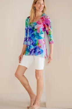 Soft Surroundings Tops|Darcy Tunic PinkSpringFloral