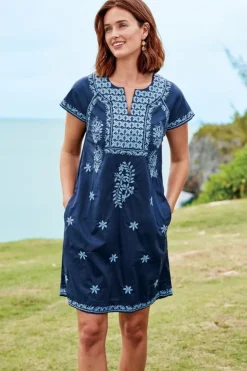 Soft Surroundings Dresses|Davina Short Dress Navy