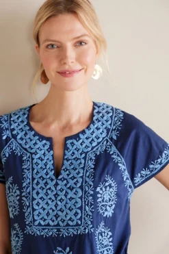 Soft Surroundings Dresses|Davina Short Dress Navy