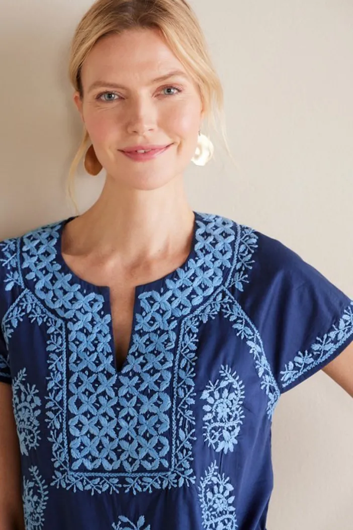 Soft Surroundings Dresses|Davina Short Dress Navy