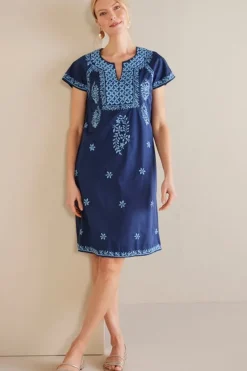 Soft Surroundings Dresses|Davina Short Dress Navy