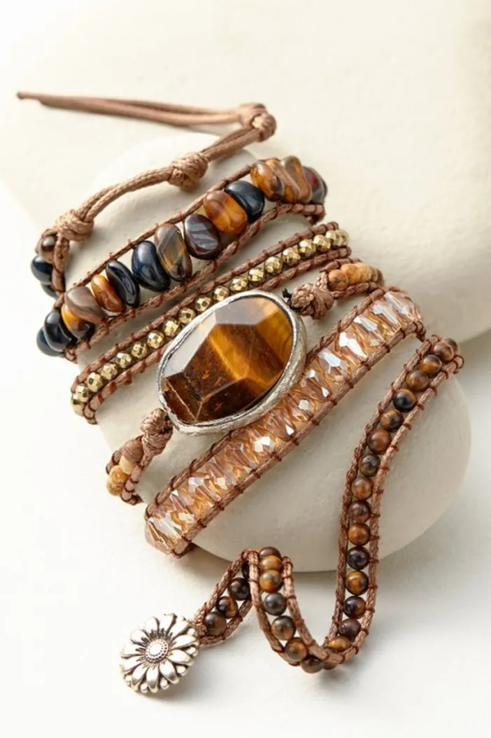 Soft Surroundings Jewelry|Bracelets|Della Wrap Bracelet Tiger'SEye