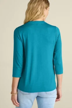 Soft Surroundings Tops|Delsie Embroidered Top