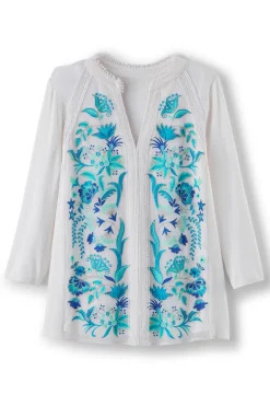 Soft Surroundings Tops|Delsie Embroidered Top