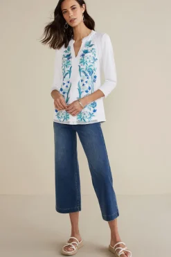 Soft Surroundings Tops|Delsie Embroidered Top