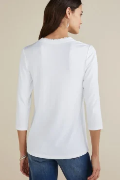 Soft Surroundings Tops|Delsie Embroidered Top