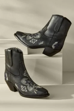 Soft Surroundings Shoes|Diba True Cainsville Embroidered Bootie