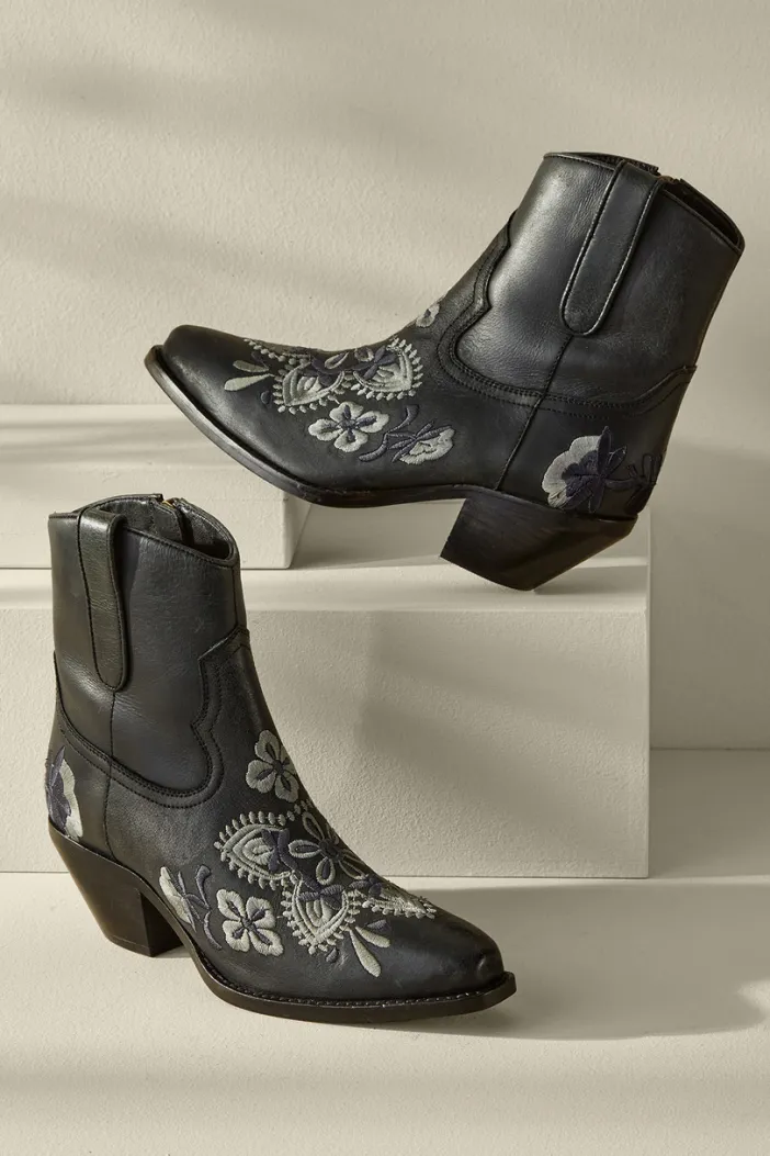 Soft Surroundings Shoes|Diba True Cainsville Embroidered Bootie
