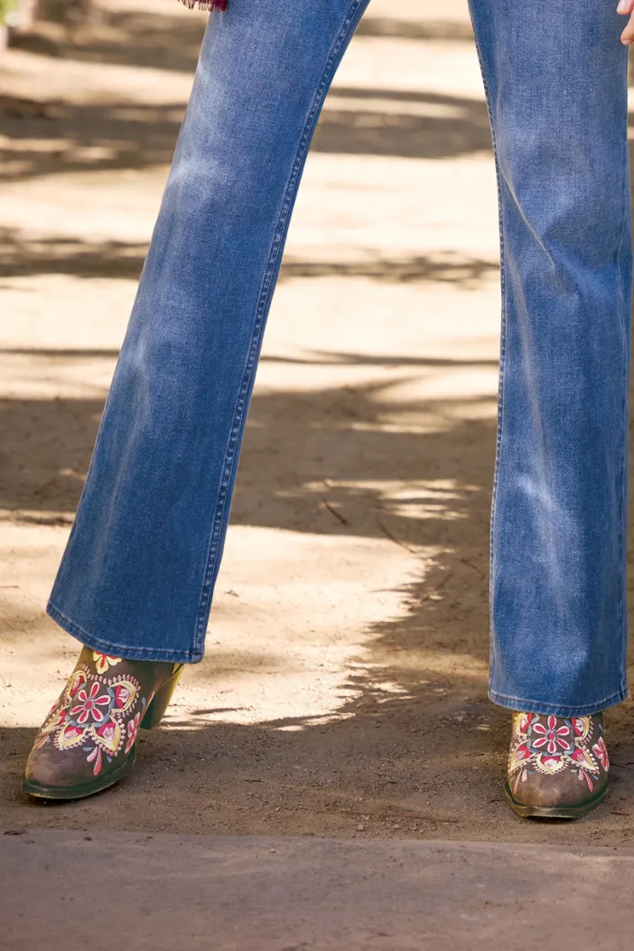Soft Surroundings Shoes|Diba True Cainsville Embroidered Bootie