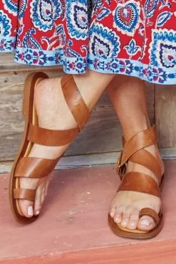 Soft Surroundings Shoes|Diba True Cite See Buckle Sandal Whiskey