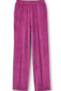 Soft Surroundings Pants|Dixie Velour Wide Leg Pants Boysenberry