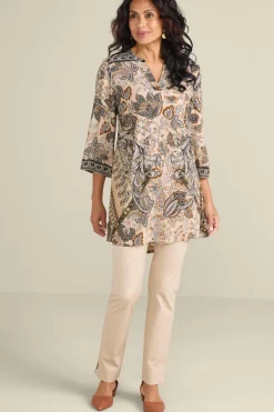 Soft Surroundings Tops|Dona 3/4 Sleeve Tunic ScandinavianScarf