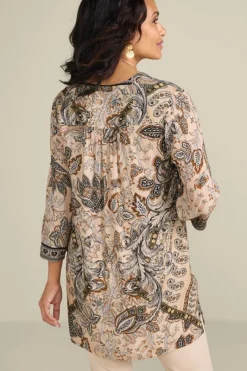 Soft Surroundings Tops|Dona 3/4 Sleeve Tunic ScandinavianScarf