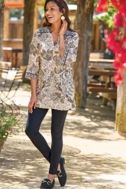 Soft Surroundings Tops|Dona 3/4 Sleeve Tunic ScandinavianScarf