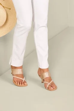 Soft Surroundings Shoes|Donald Pliner Louka Sandal Slide Sand/Platino