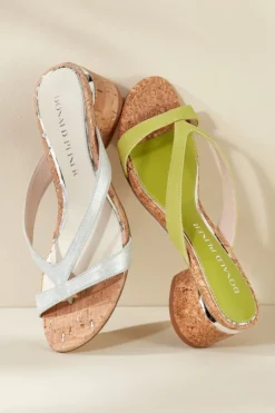 Soft Surroundings Shoes|Donald Pliner Mida Cork Heel Slide