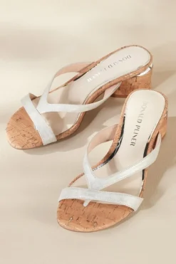 Soft Surroundings Shoes|Donald Pliner Mida Cork Heel Slide