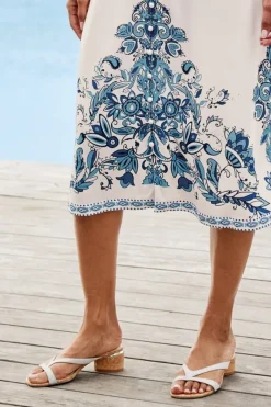 Soft Surroundings Shoes|Donald Pliner Mida Cork Heel Slide