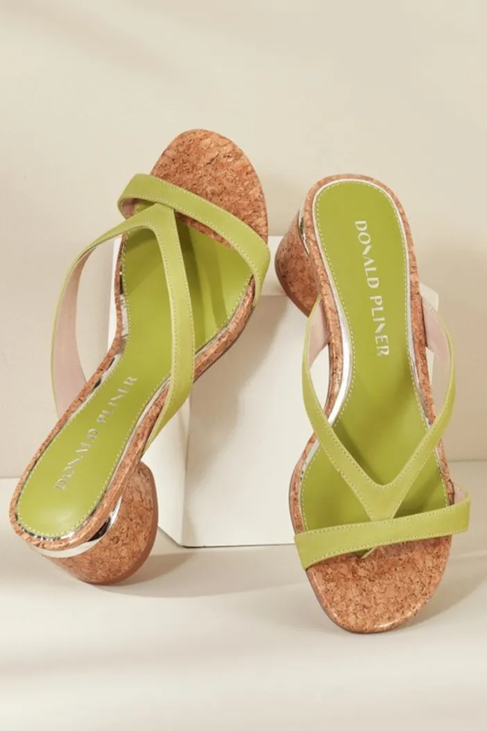 Soft Surroundings Shoes|Donald Pliner Mida Cork Heel Slide