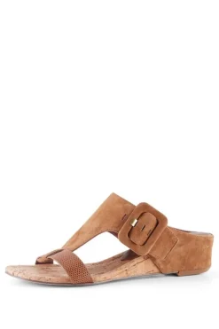 Soft Surroundings Shoes|Donald Pliner Ofelia Wedge Slide PaleGold