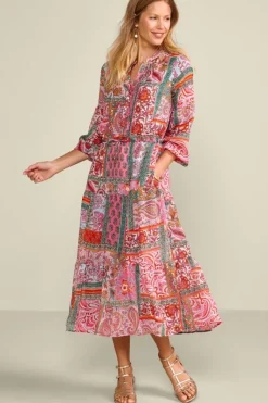 Soft Surroundings Dresses|Drea Midi Dress MultiPatchwork