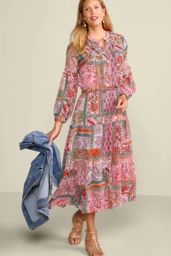 Soft Surroundings Dresses|Drea Midi Dress MultiPatchwork