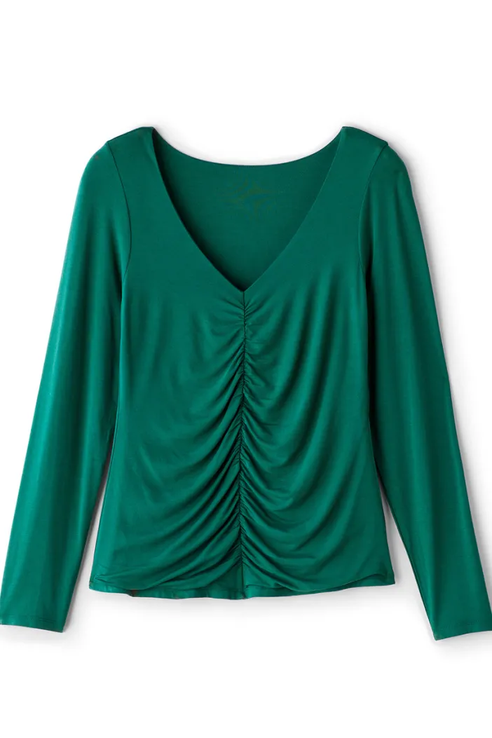 Soft Surroundings Tops|Edeliz Long Sleeve Tee Evergreen