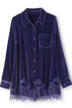 Soft Surroundings Tops|Eden Velvet and Lace Shirt