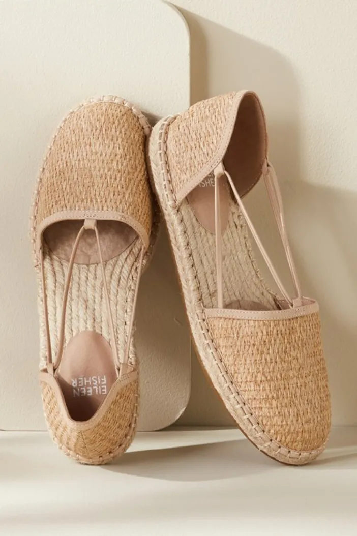 Soft Surroundings Shoes|Eileen Fisher Lee Raffia Stretch Espadrille Natural