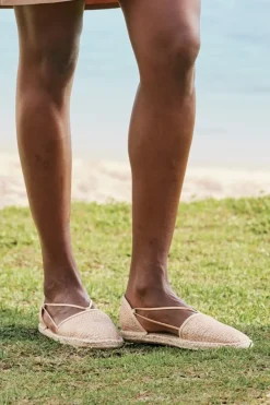 Soft Surroundings Shoes|Eileen Fisher Lee Raffia Stretch Espadrille Natural