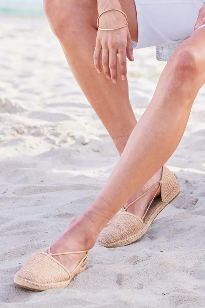 Soft Surroundings Shoes|Eileen Fisher Lee Raffia Stretch Espadrille Natural