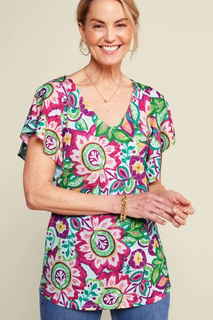 Soft Surroundings Tops|Tunics & Leggings|Elana Tunic RioGarden