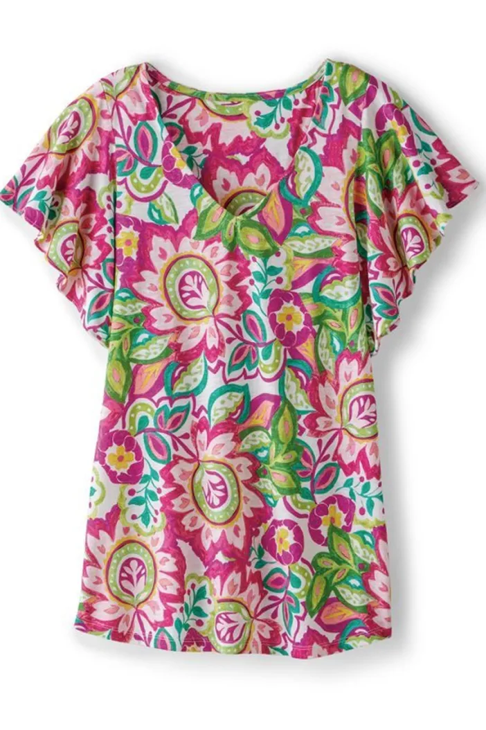 Soft Surroundings Tops|Tunics & Leggings|Elana Tunic RioGarden