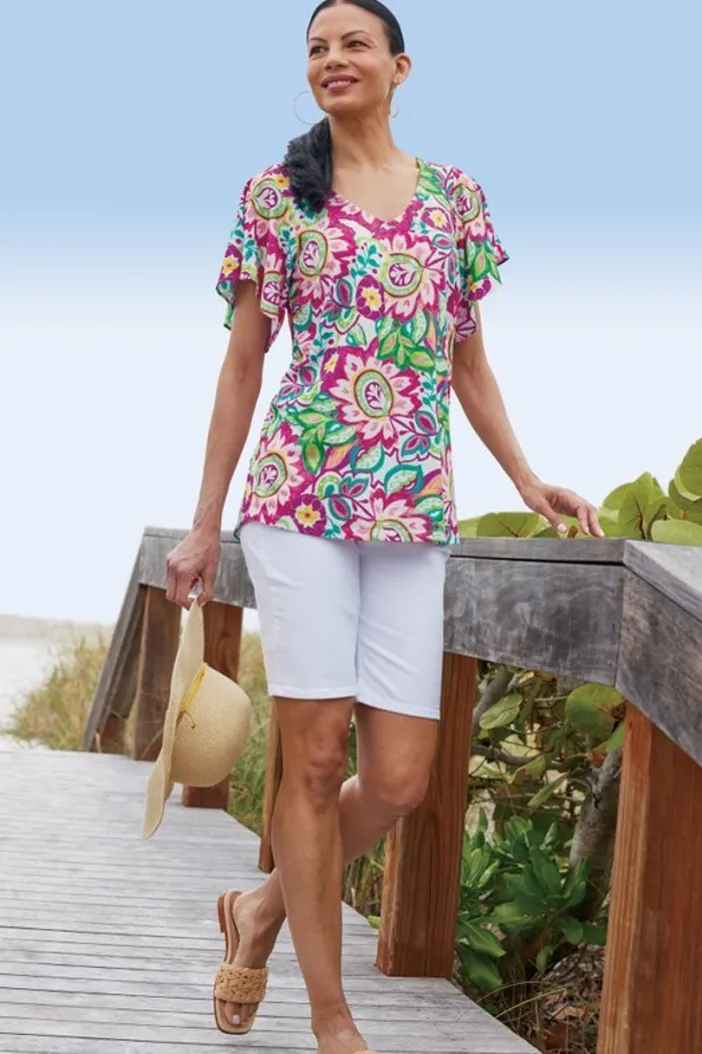 Soft Surroundings Tops|Tunics & Leggings|Elana Tunic RioGarden