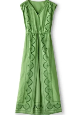 Soft Surroundings Dresses|Ellison Linen Blend Maxi Dress PiquantGreen