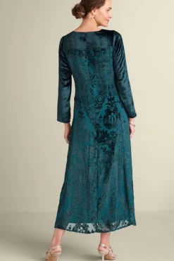 Soft Surroundings Dresses|Emaline Velvet Burnout Maxi Dress JuneBug