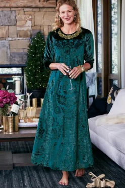 Soft Surroundings Dresses|Emaline Velvet Burnout Maxi Dress JuneBug
