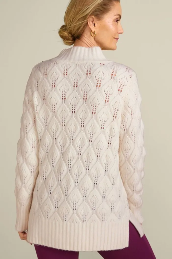 Soft Surroundings Tops|Sweaters & Cardigans|Ensley Button Sweater Tunic IvoryPearl