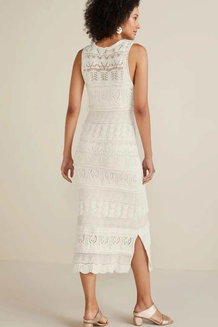 Soft Surroundings Dresses|Erica Crochet Midi Dress AntiqueWhite
