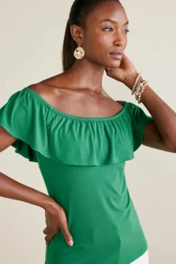 Soft Surroundings Tops|Essie Top VerdantGreen
