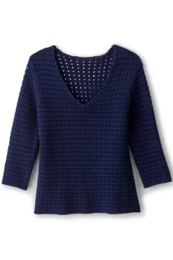 Soft Surroundings Tops|Sweaters & Cardigans|Estrella Sweater Navy