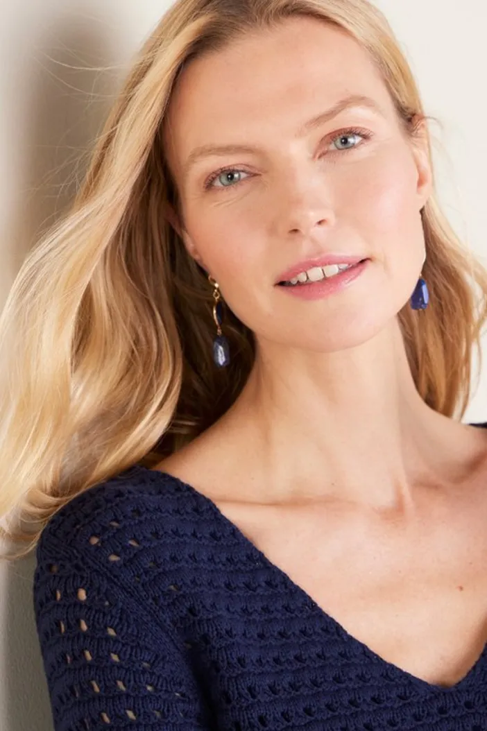Soft Surroundings Tops|Sweaters & Cardigans|Estrella Sweater Navy