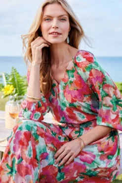 Soft Surroundings Dresses|Evalina Maxi Dress TropicalFloral