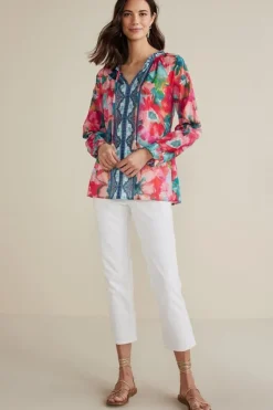 Soft Surroundings Tops|Evalina Top PinkRanunculus